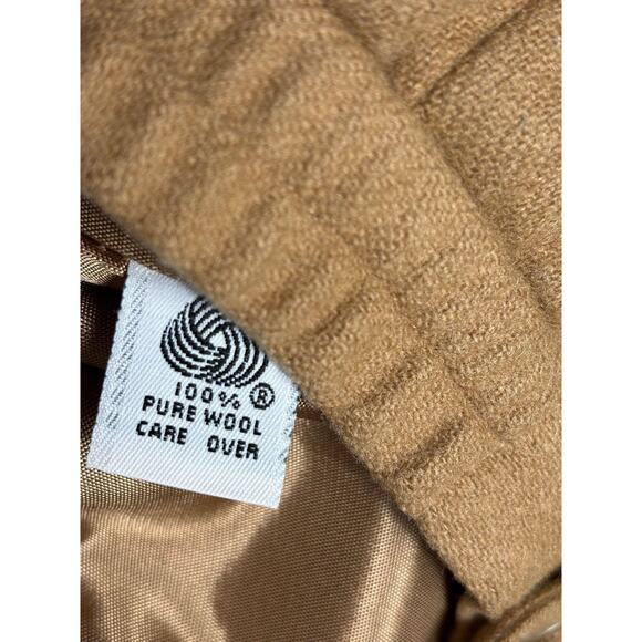 Bretton Place Skirt Womens 16 Camel Tan 100% Wool Lined Midi Pencil Made in USA - Picture 5 of 8